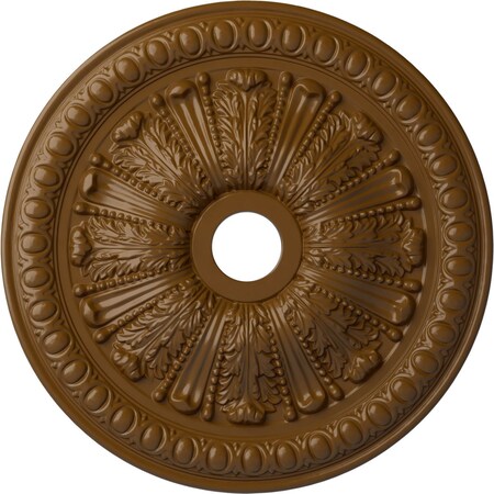 Ekena Millwork Tomango Egg & Dart Medallion (Canopies up to 6 3/4"), 27 7/8"OD x 3 7/8"ID x 2 1/2"P, Smokey Topaz CM27TOSTF